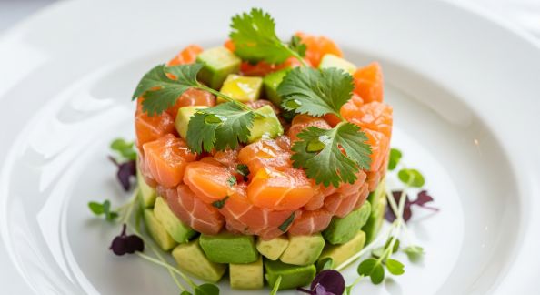 Tartare de Saumon à l’Avocat et Coriandre