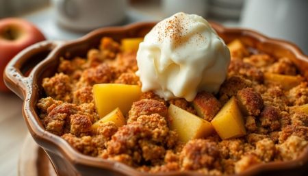 Crumble aux pommes : la recette inratable pour un dessert réconfortant