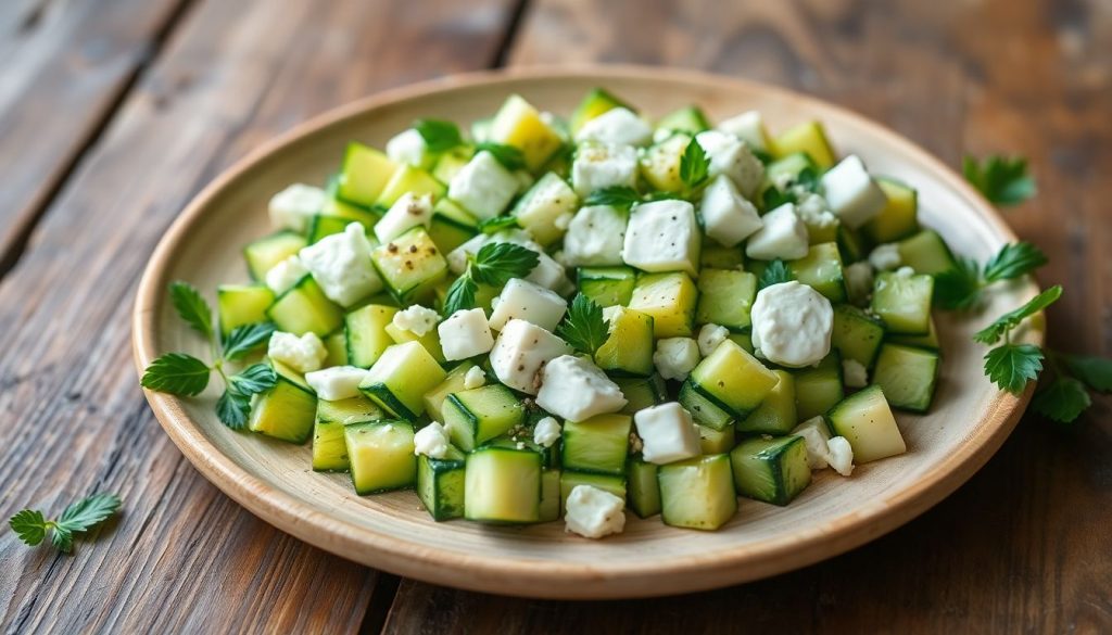 Tartare de courgettes à la feta : une entrée fraîche et savoureuse pour l'été