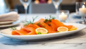 Assiette de saumon fumé : une entrée raffinée et savoureuse pour épater vos convives