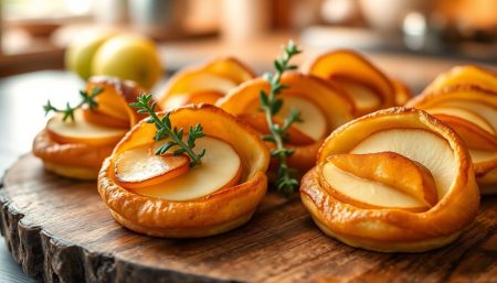 Feuilletés au munster et aux pommes : une entrée gourmande et originale