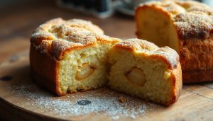 Gâteau au yaourt aux pommes : une délicieuse croûte sucrée qui craque sous la dent