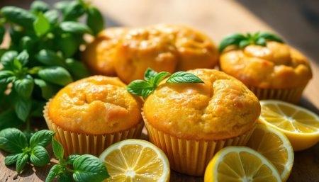 Muffins citron-basilic : Une explosion de saveurs estivales