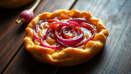 Tatin d'oignon rouge : une entrée gourmande et colorée qui va épater vos convives