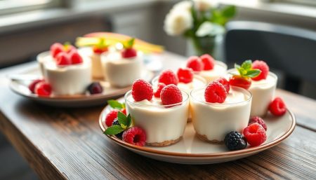 Trifles gourmands au fromage blanc : Un délice fruité de framboise et rhubarbe